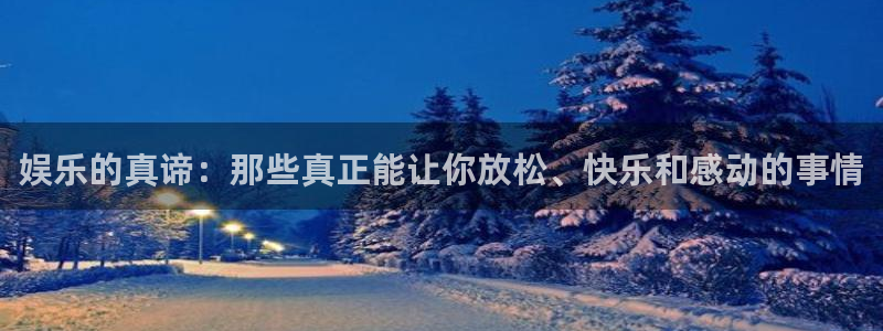 天狮娱乐：娱乐的真谛：那些真正能让你放松、快乐和感动的事情
