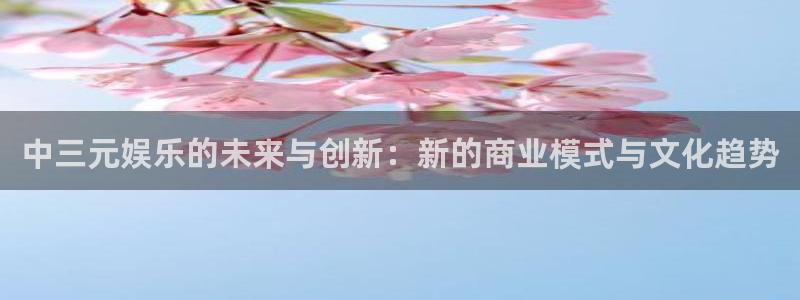 天狮娱乐：中三元娱乐的未来与创新：新的商业模式与文化趋势